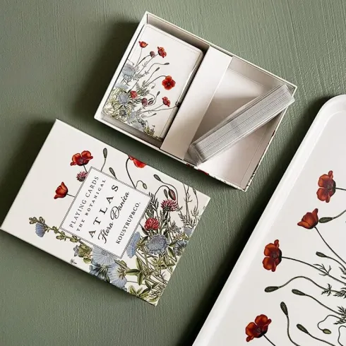 Koustrup & Co. - Playing Cards - Flora Danica Atlas - 6 Sæt Spillekort