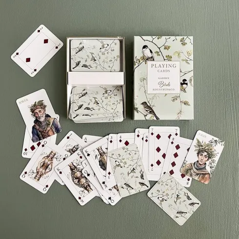 Koustrup & Co. - Playing Cards - Garden Birds - 6 Sæt Spillekort