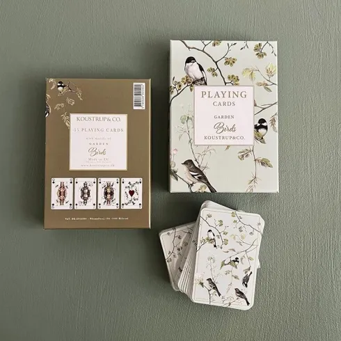 Koustrup & Co. - Playing Cards - Garden Birds - 6 Sæt Spillekort
