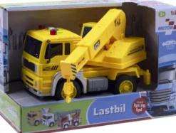 Kranbil Legetøj Med Lys Og Lyd - Gul