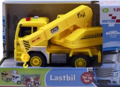 Kranbil Legetøj Med Lys Og Lyd - Gul