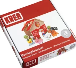 Krea - Bondegård Legesæt I Træ - Inkl. 11 Figurer