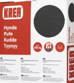 Krea - Madras Til Sansegynge - Sort - 70 CM