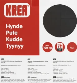 Krea - Madras Til Sansegynge - Sort - 70 CM