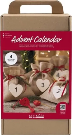 Kreativ Adventskalender - Hækling DIY - 4 Gaver
