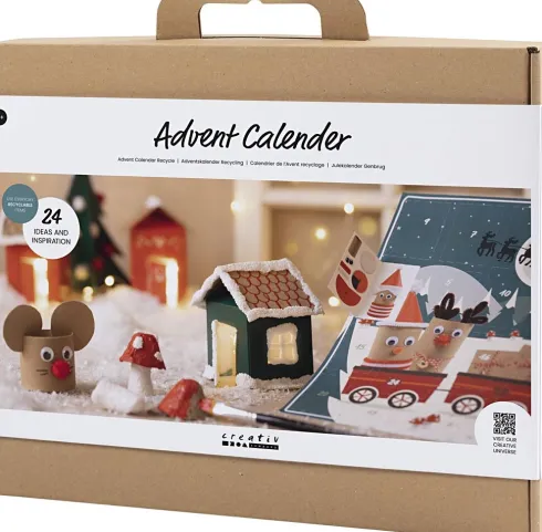 Kreativ Julekalender Til Børn - DIY Kit - Genbrug