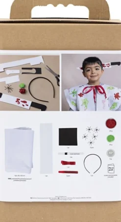 Kreativt Sæt - Uhyggeligt Kostume - Kappe Og Hårbøjle - Assorterede Farver