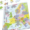 Larsen Puslespil - Europakort Med Flag - 48 Brikker