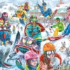 Larsen Puslespil - Snescooter Og Snowboards - 57 Brikker