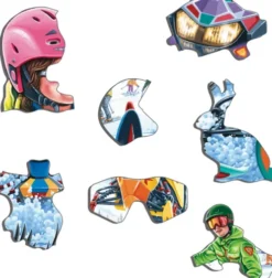 Larsen Puslespil - Snescooter Og Snowboards - 57 Brikker
