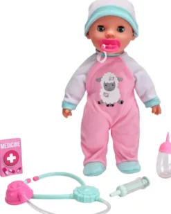 Laura - Interaktiv Babydukke Legesæt - Med 24 Lyde - Little Patient
