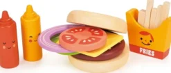 Legemad I Træ - Burger Sæt - Mentari