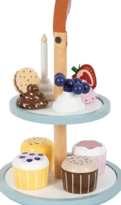 Legemad I Træ - Cupcakes Med Kageopsats - Small Foot