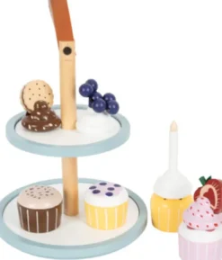 Legemad I Træ - Cupcakes Med Kageopsats - Small Foot