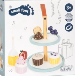 Legemad I Træ - Cupcakes Med Kageopsats - Small Foot