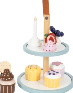 Legemad I Træ - Cupcakes Med Kageopsats - Small Foot