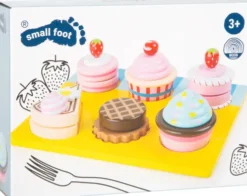 Legemad I Træ Med Velcro - Cupcakes Og Tørkager - Small Foot