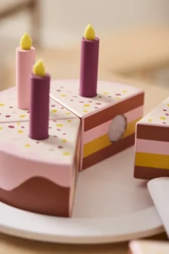 Legemad I Træ Med Velcro - Fødselsdagskage - Kids Concept
