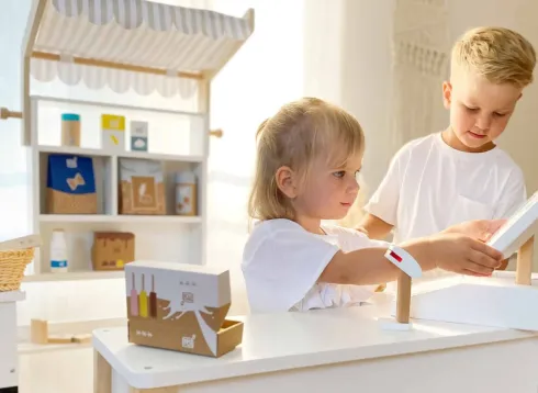 Legemad I Træ - Mælk I Kasse - Fresh - 10 Stk - Small Foot