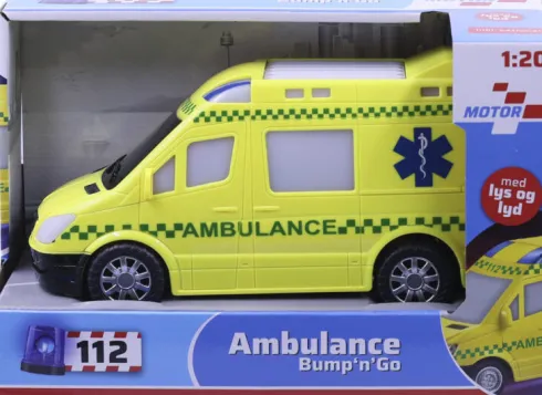 Legetøjs Ambulance Med Lyd Og Lys - Bump N' Go - 1:20