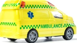 Legetøjs Ambulance Med Lys Og Lyd - Pull-Back - Gul