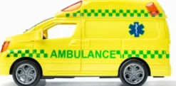 Legetøjs Ambulance Med Lys Og Lyd - Pull-Back - Gul