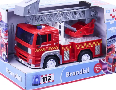 Legetøjs Brandbil Med Lys Og Lyd - 18 CM - Assorteret