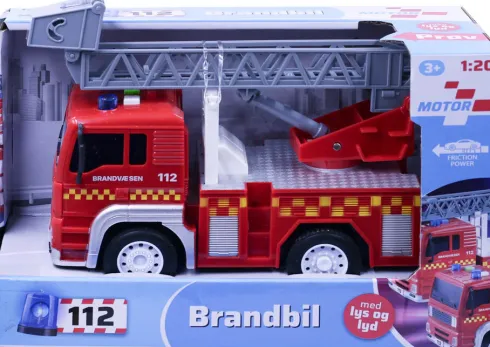 Legetøjs Brandbil Med Lys Og Lyd - 18 CM - Assorteret