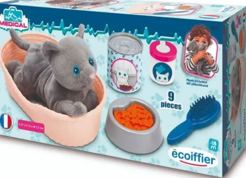 Legetøjs Kat Med Seng Og Tilbehør - Ecoiffier - Medical