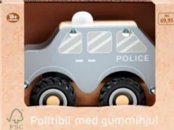 Legetøjs Politibil I Træ
