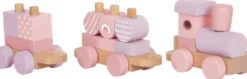 Legetøjstog Med Stableklodser - Træ - Til Børn - Pink - Small Foot