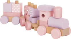 Legetøjstog Med Stableklodser - Træ - Til Børn - Pink - Small Foot
