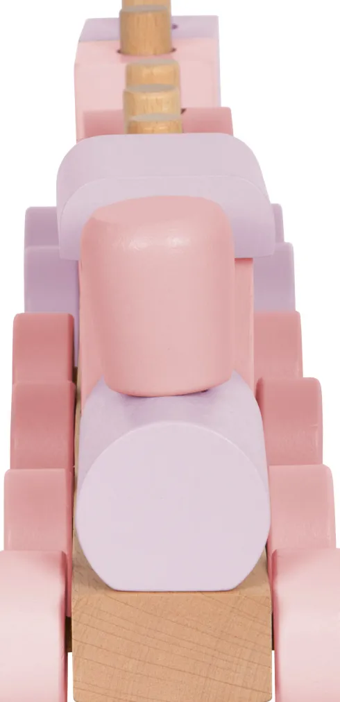 Legetøjstog Med Stableklodser - Træ - Til Børn - Pink - Small Foot