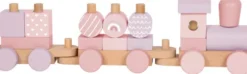 Legetøjstog Med Stableklodser - Træ - Til Børn - Pink - Small Foot