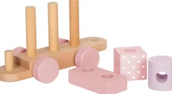 Legetøjstog Med Stableklodser - Træ - Til Børn - Pink - Small Foot