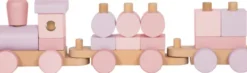 Legetøjstog Med Stableklodser - Træ - Til Børn - Pink - Small Foot