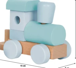 Legetøjstog Med Stableklodser - Træ - Til Børn - Blå - Small Foot