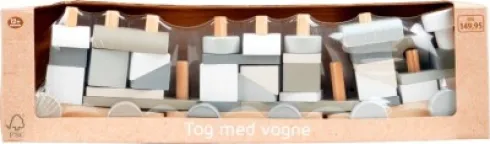 Legetøjstog Med Vogne I Træ