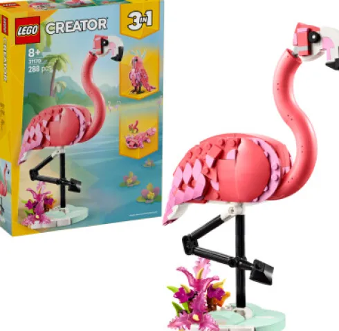 Lego Creator 3-In-1 - Vilde Dyr - Pink Flamingo - 31170