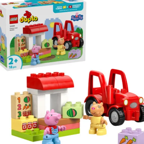 Lego 10468 - Duplo Tractor And Market - Gurli Gris - Traktor Sæt