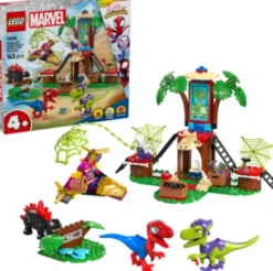 Lego Marvel Spidey - Spidey Og Gobbys Raptorkamp Ved Hovedkvarteret - 11200