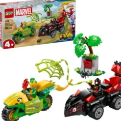 Lego Marvel Spidey - Spin Og Electros Dinosaurkøretøjsjagt - 11198