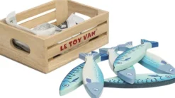 Le Toy Van Legemad - Frisk Fisk I Trækasse - 7 Dele