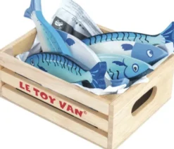 Le Toy Van Legemad - Frisk Fisk I Trækasse - 7 Dele