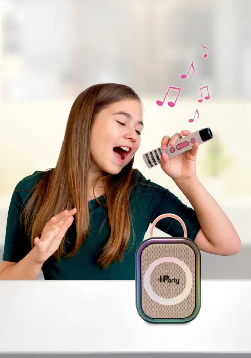 Lexibook - Iparty Karaoke Sæt Til Børn - Højtaler Med 2 Mikrofoner