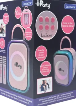 Lexibook - Iparty Karaoke Sæt Til Børn - Højtaler Med 2 Mikrofoner