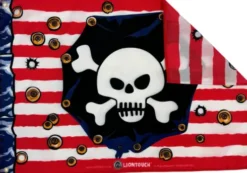 Liontouch - Piratflag - Pirat Rødstribe Serien - 100X70 CM