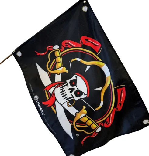 Liontouch - Piratflag - 100X70 CM - Captain Cross