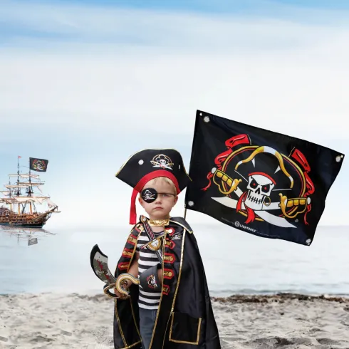 Liontouch - Piratflag - 100X70 CM - Captain Cross