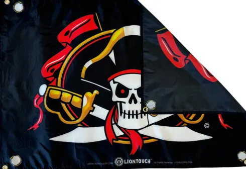 Liontouch - Piratflag - 100X70 CM - Captain Cross